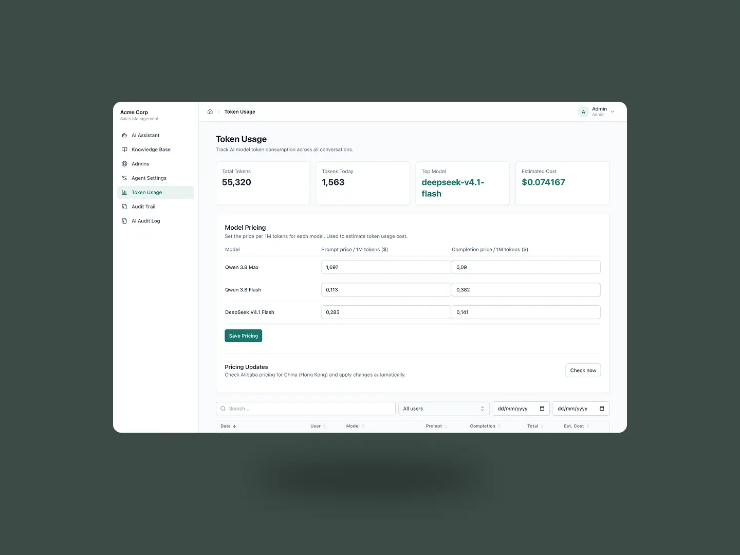AI CRM Assistant mockup 2