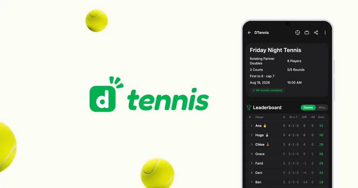 DTennis: Club tennis that runs itself