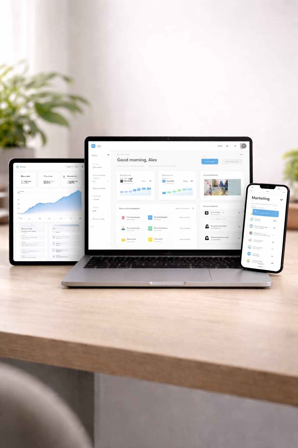 AI-powered dashboard interface built by Dihardja Software